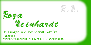 roza meinhardt business card